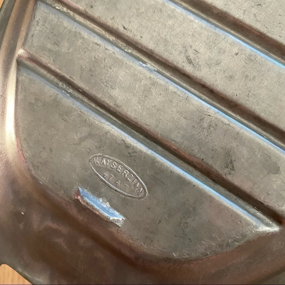 Kayserzinn Antique Vintage Pewter Tray 4747 Grill Serving Cook Pan